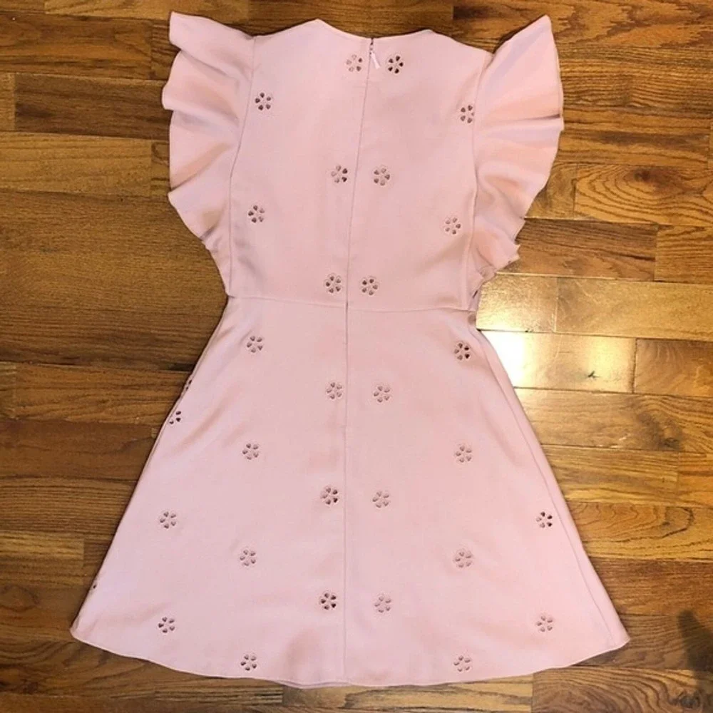 kate spade Blush Pink Mini Dress with Ruffle Sleeves